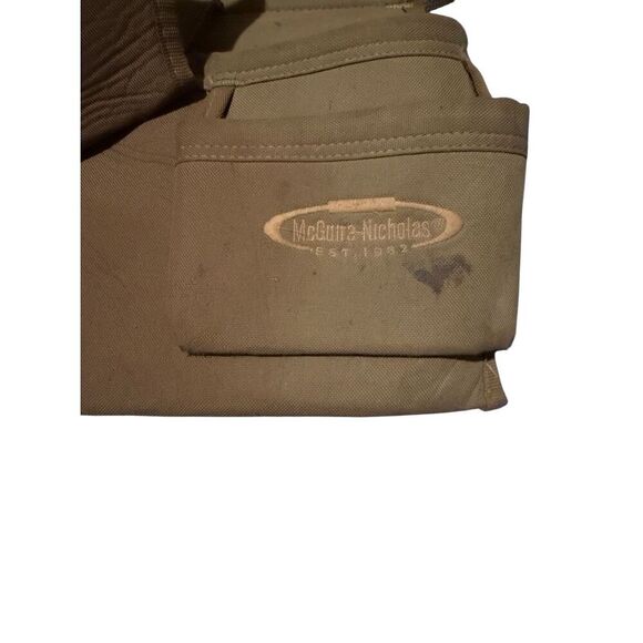 McGuire-Nicholas Vintage Green Tan Canvas Tool Belt with Multiple Pouches - Picture 2 of 7